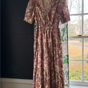 Derek Crosby 10 Lam Floral Dress Size 8